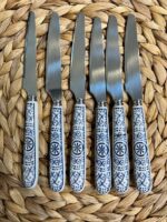 ۶ عدد کارد و ۶ چنگار دسته چینی ایکس