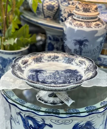 شیرینی خوری و میوه خوری گرد دالبر پایه دار